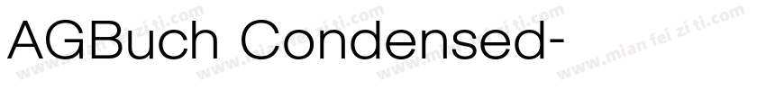 AGBuch Condensed字体转换